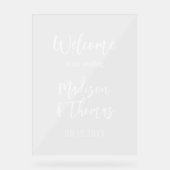 アクリル結婚徴候 |ようこそ結婚のサイン アクリルサイン (正面)