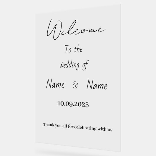 アクリル結婚徴候 アクリルサイン (傾斜)