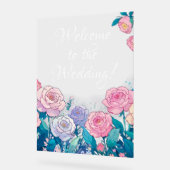 アクリル結婚看板へようこそ アクリルサイン (傾斜)