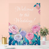 アクリル結婚看板へようこそ アクリルサイン (ウェディング)