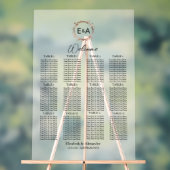 アクリル結婚製シーティングチャートシンボルや象徴 |ユーカリ アクリルサイン (ニュートラル)