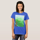 アクリル絵を描カラー自然 Tシャツ (正面フル)