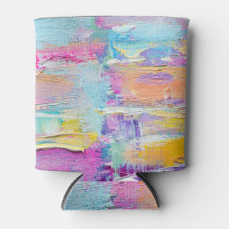 アクリル絵画のアートバックグラウンドテクスチャ 缶クーラー