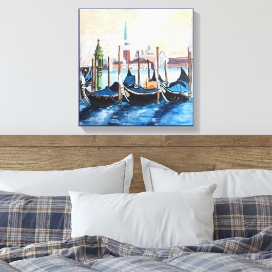 アクリル絵画のゴンドラ(Gonda)のサンマークス広場 キャンバスプリント (インサイチュ (寝室))