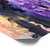 アクリル絵画スの花の藤 ポスター (角)