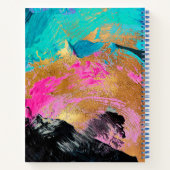 アクリル絵画抽象芸術銅金ゴールドモノグラムの ノートブック (裏面)