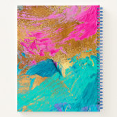 アクリル絵画抽象芸術銅金ゴールドモノグラムの ノートブック (裏面)