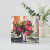 アクリル絵画系の赤い花 シーズンカード (スタンド正面)