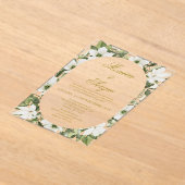 アクリル緑スペインの結婚式招待状 アクリル招待状 (レイダウン)
