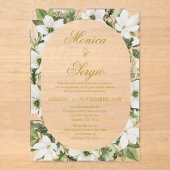 アクリル緑スペインの結婚式招待状 アクリル招待状 (正面)