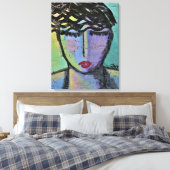 アクリル考え抽象芸術中の絵画深い キャンバスプリント (インサイチュ (寝室))