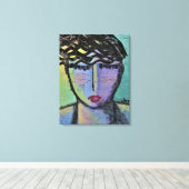 アクリル考え抽象芸術中の絵画深い キャンバスプリント (インサイチュ (ウッドフロア))