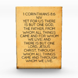 アクリル聖書の聖句ブロック – 1コリント8:6 フォトブロック
