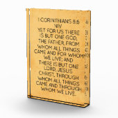 アクリル聖書の聖句ブロック – 1コリント8:6 フォトブロック (右)