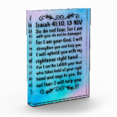 アクリル聖書の聖句ブロック – Isaiah 41:10, 13 フォトブロック (左)