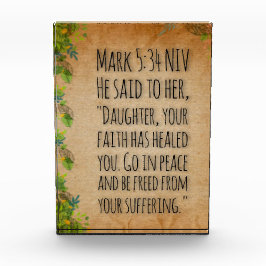 アクリル聖書の聖句ブロック – Mark 5:34 フォトブロック