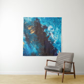 アクリル色の背景。抽象芸術絵画の油ダ タペストリー (インサイチュ(横))