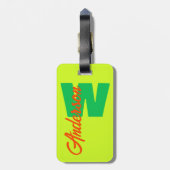 アクリル荷物タグパーソナライズされたアルファベットバッグラベル ラゲッジタグ (裏面縦)