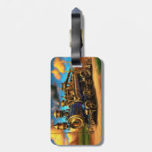 アクリル荷物タグマゼンダはっきりしたン、回転木馬 ラゲッジタグ (裏面縦)