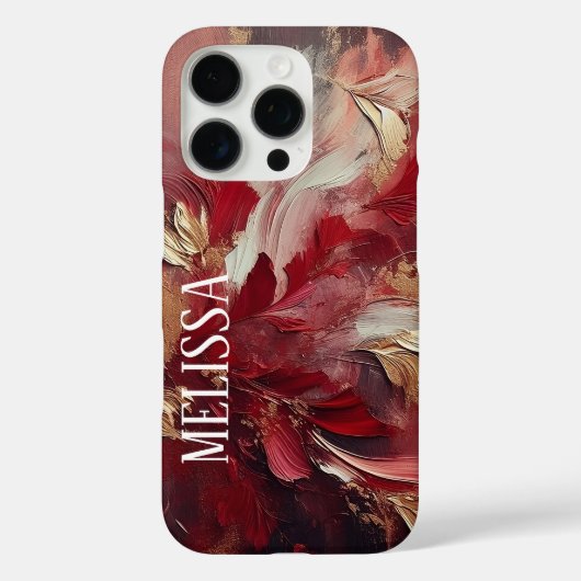 アクリル製のブルゴーニュゴールドエレガンス 名入れ可能 Case-Mate iPhoneケース (裏面)
