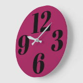 アクリル製の壁時計 – ピンク色の多数 ラージ壁時計 (傾斜)