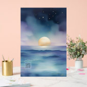アクリル製の育児サイン | 水彩画の海 アクリルサイン (ウェディング)