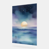 アクリル製の育児サイン | 水彩画の海 アクリルサイン (傾斜)