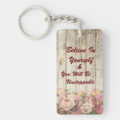 アクリル製キーチェーン信じバラ キーホルダー (正面)
