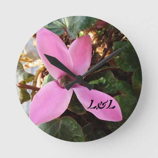 アクリル製丸時計(中サイズ) ラウンド壁時計 (正面)