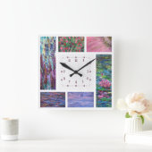 アクリル製壁掛け、正方形 スクエア壁時計 (ホーム)