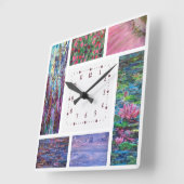 アクリル製壁掛け、正方形 スクエア壁時計 (傾斜)