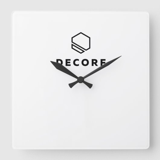 アクリル製壁時計正方形 スクエア壁時計 (正面)