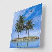 アクリル製壁時計 スクエア壁時計 (傾斜)