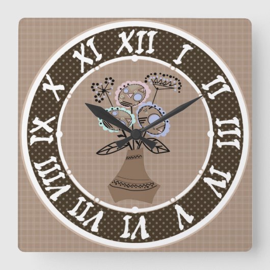 アクリル製壁時計 スクエア壁時計 (正面)