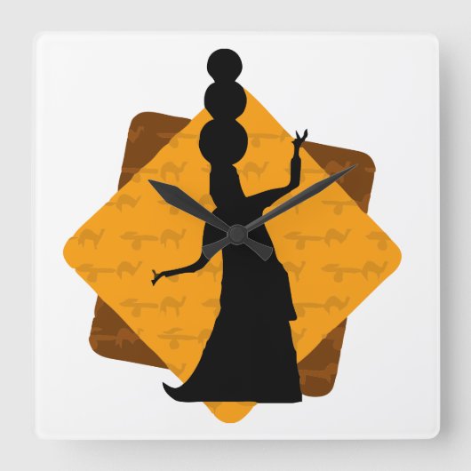 アクリル製壁時計 スクエア壁時計 (正面)