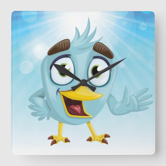 アクリル製壁時計 スクエア壁時計 (正面)