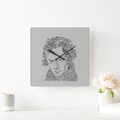 アクリル製壁時計 スクエア壁時計 (ホーム)