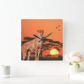 アクリル製壁時計 スクエア壁時計 (ホーム)