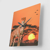 アクリル製壁時計 スクエア壁時計 (傾斜)