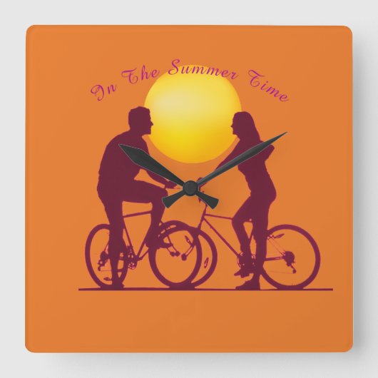 アクリル製壁時計 スクエア壁時計 (正面)