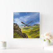 アクリル製壁時計 スクエア壁時計 (ホーム)