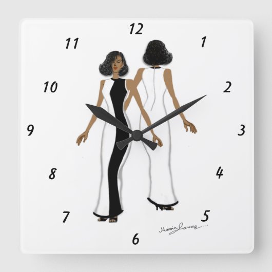 アクリル製壁時計 スクエア壁時計 (正面)