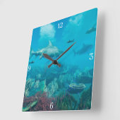 アクリル製壁時計 スクエア壁時計 (傾斜)