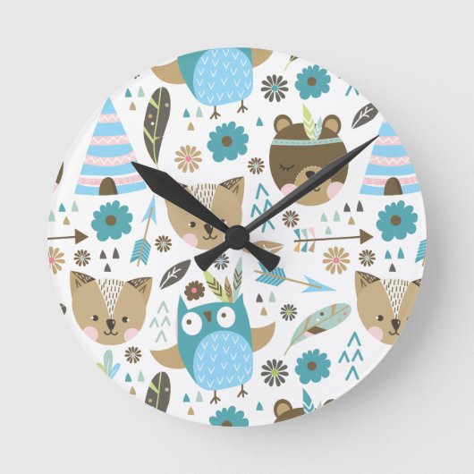 アクリル製壁時計 ラウンド壁時計 (正面)