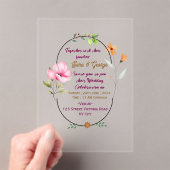 アクリル製結婚式招待状 アクリル招待状 (インサイチュ (ポータブル))