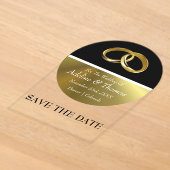 アクリル製結婚式招待状 Save The Date アクリル招待状 (レイダウン)