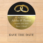 アクリル製結婚式招待状 Save The Date アクリル招待状 (正面)