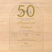 アクリル製50周年記念の招待状 アクリル招待状 (正面)
