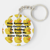 アクリル親愛キーチェーンの自動修正 キーホルダー (裏面)