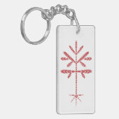 アクリル赤サプリングキーチェーン キーホルダー (正面左)